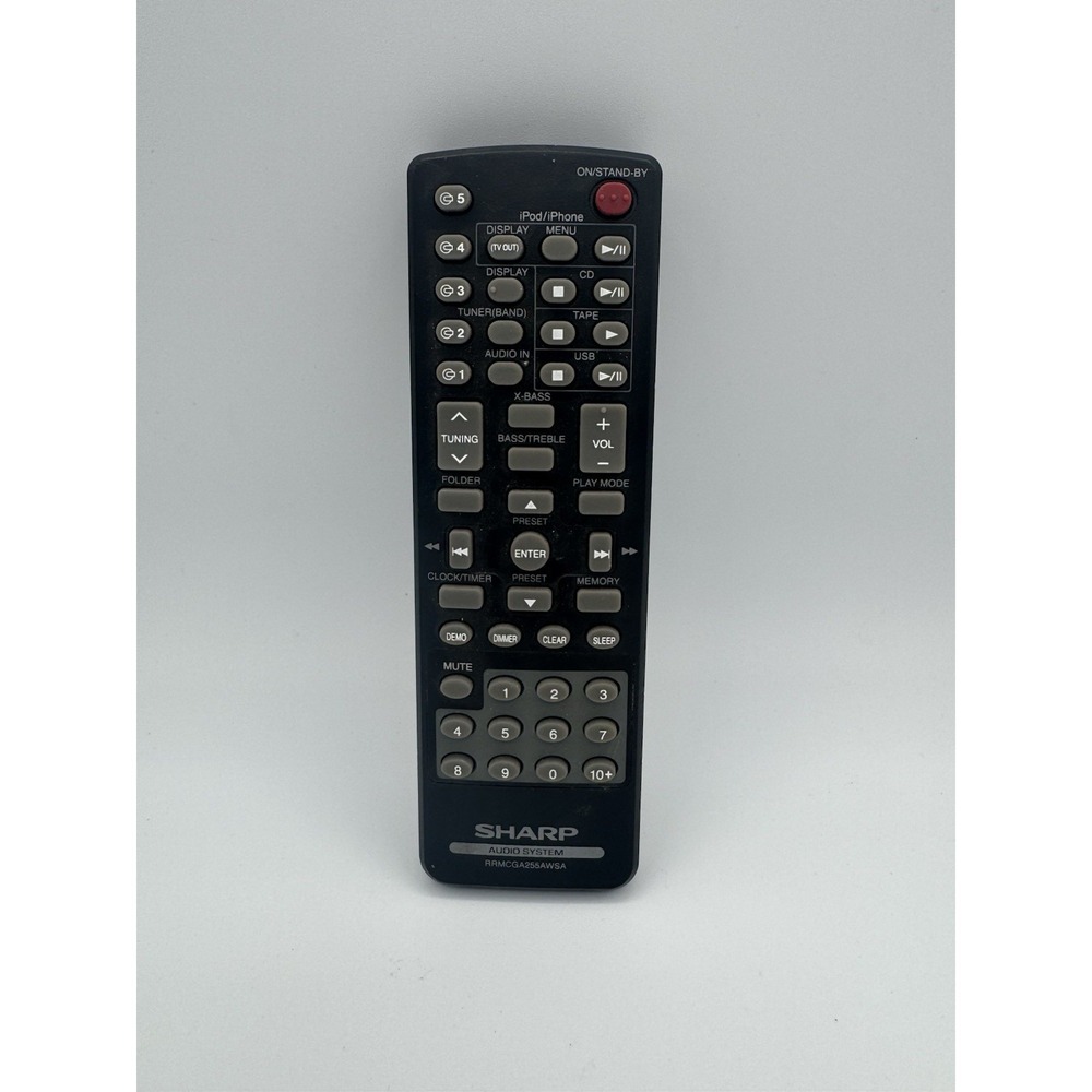 Sharp‎ RRMCGA255AWSA Audio System Remote Control